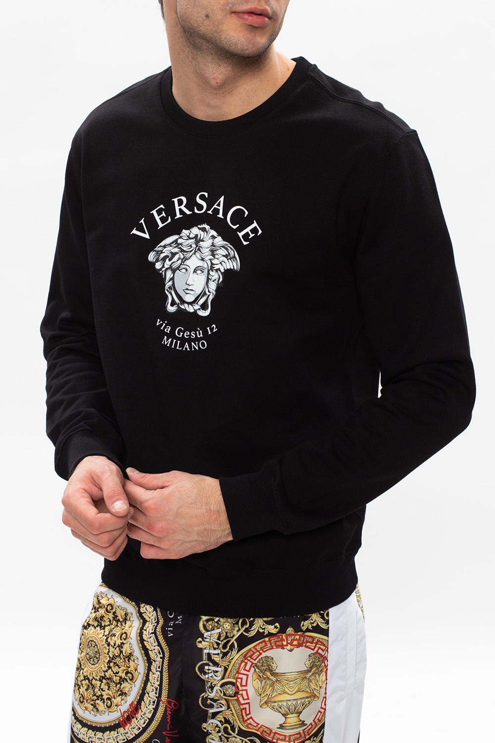 Versace on sale logo sweatshirt